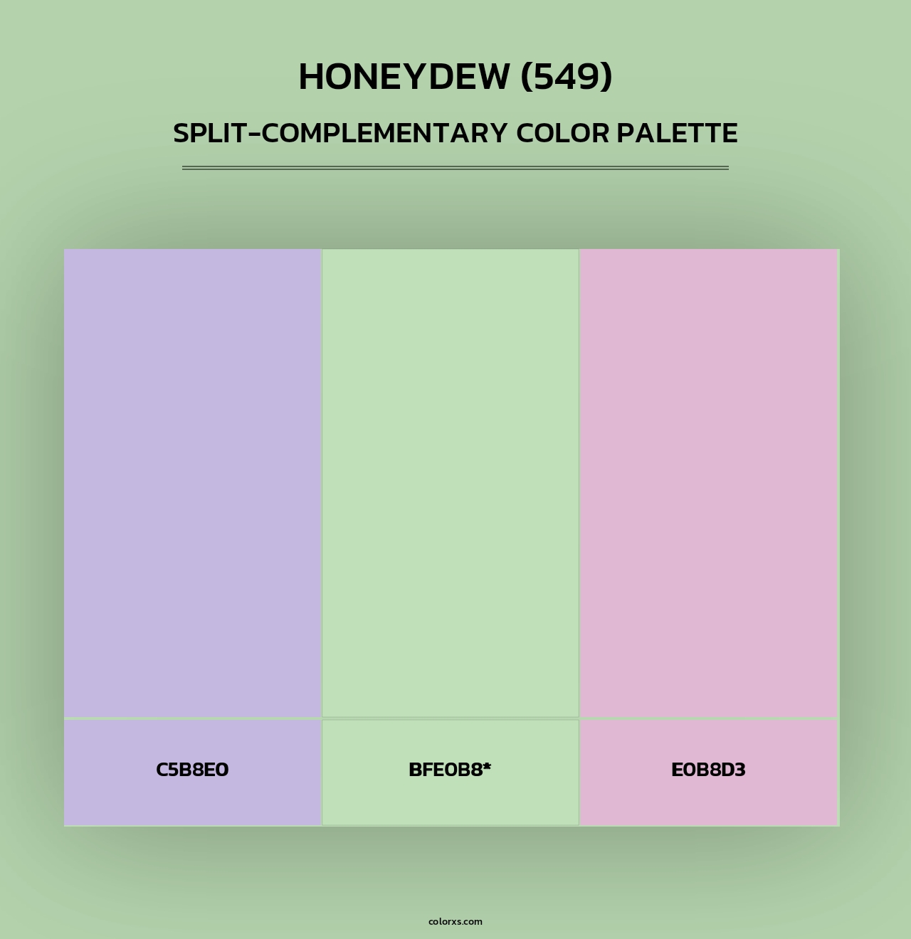 Honeydew (549) - Split-Complementary Color Palette