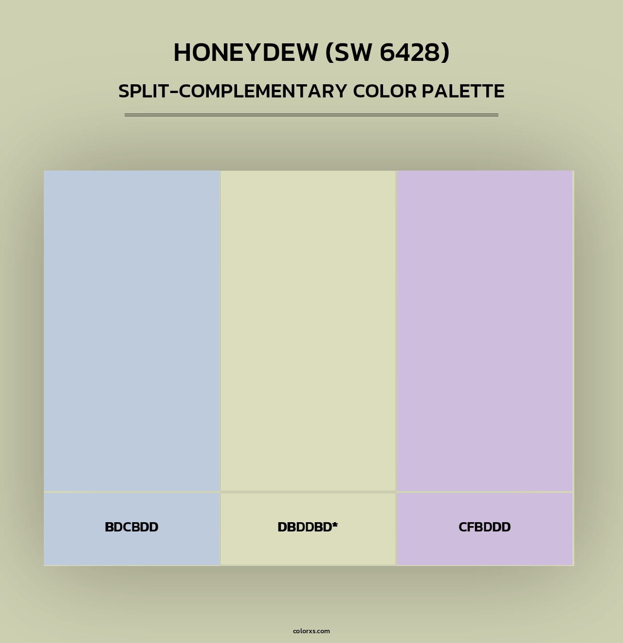 Honeydew (SW 6428) - Split-Complementary Color Palette
