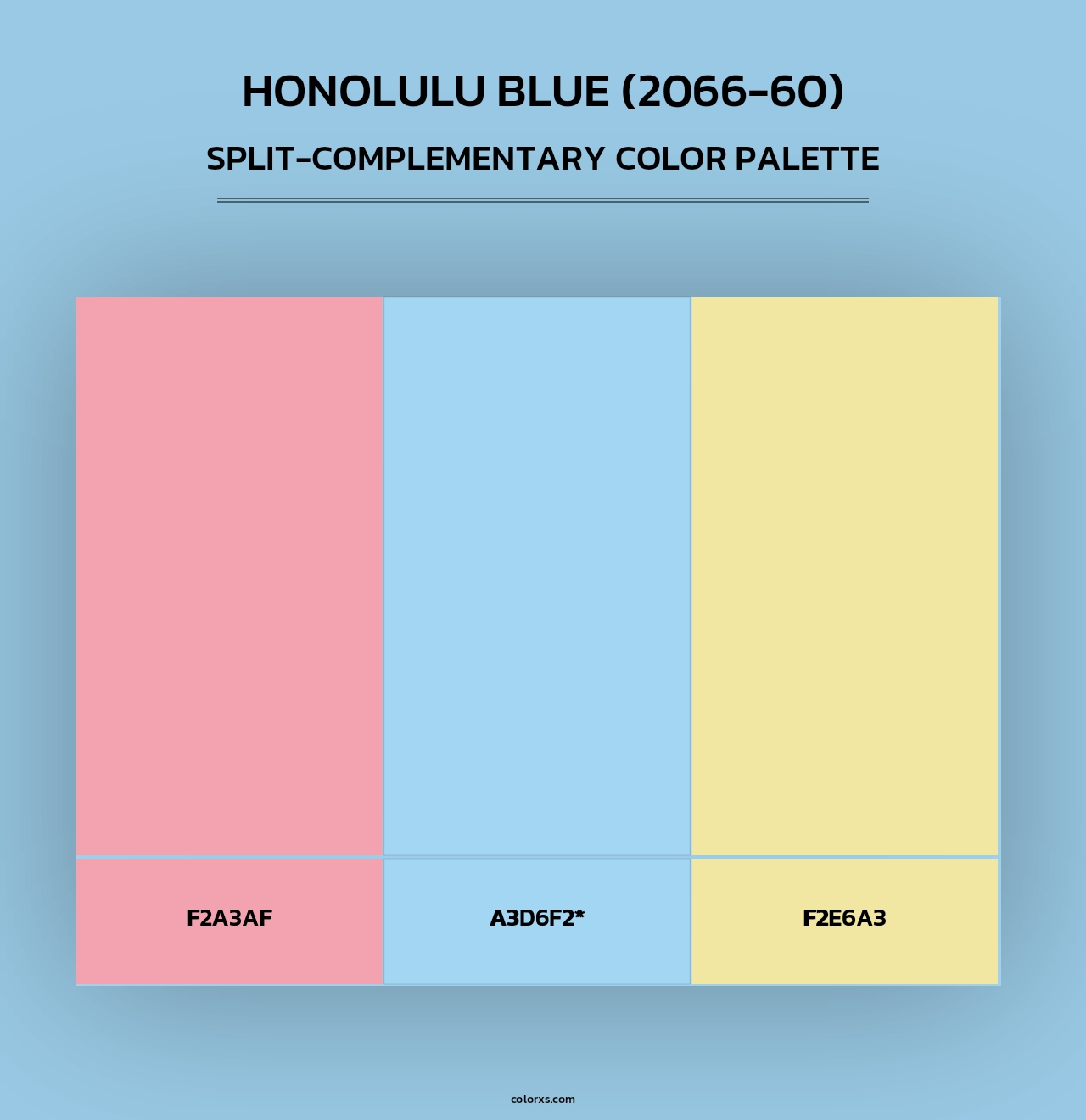 Honolulu Blue (2066-60) - Split-Complementary Color Palette