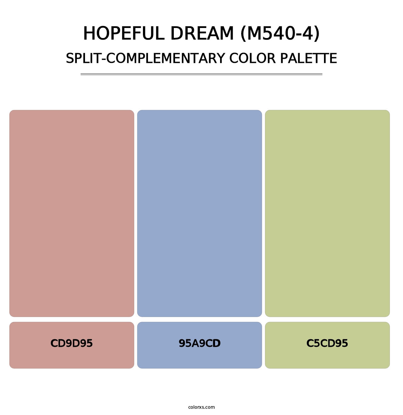 Hopeful Dream (M540-4) - Split-Complementary Color Palette