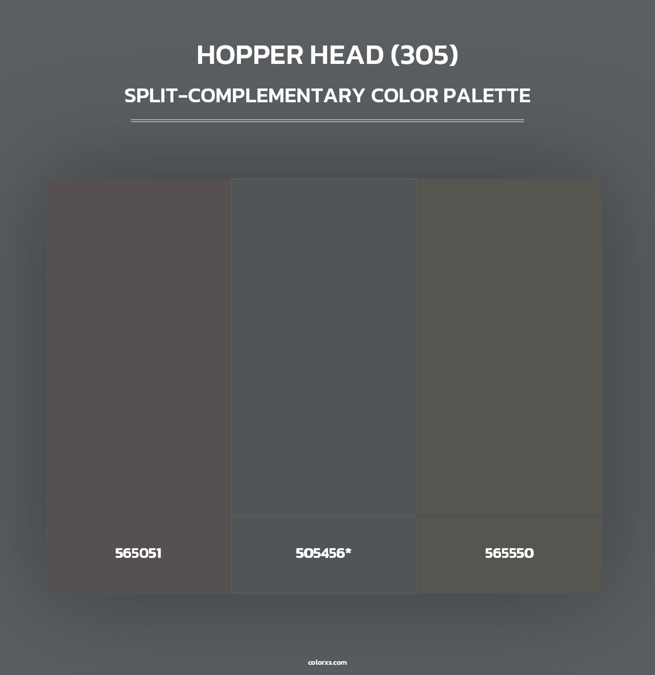Hopper Head (305) - Split-Complementary Color Palette