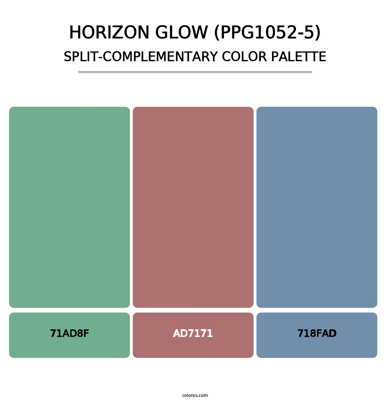 Horizon Glow (PPG1052-5) - Split-Complementary Color Palette