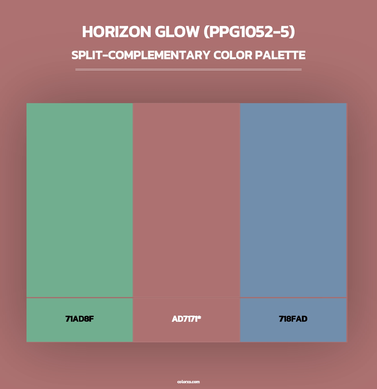 Horizon Glow (PPG1052-5) - Split-Complementary Color Palette