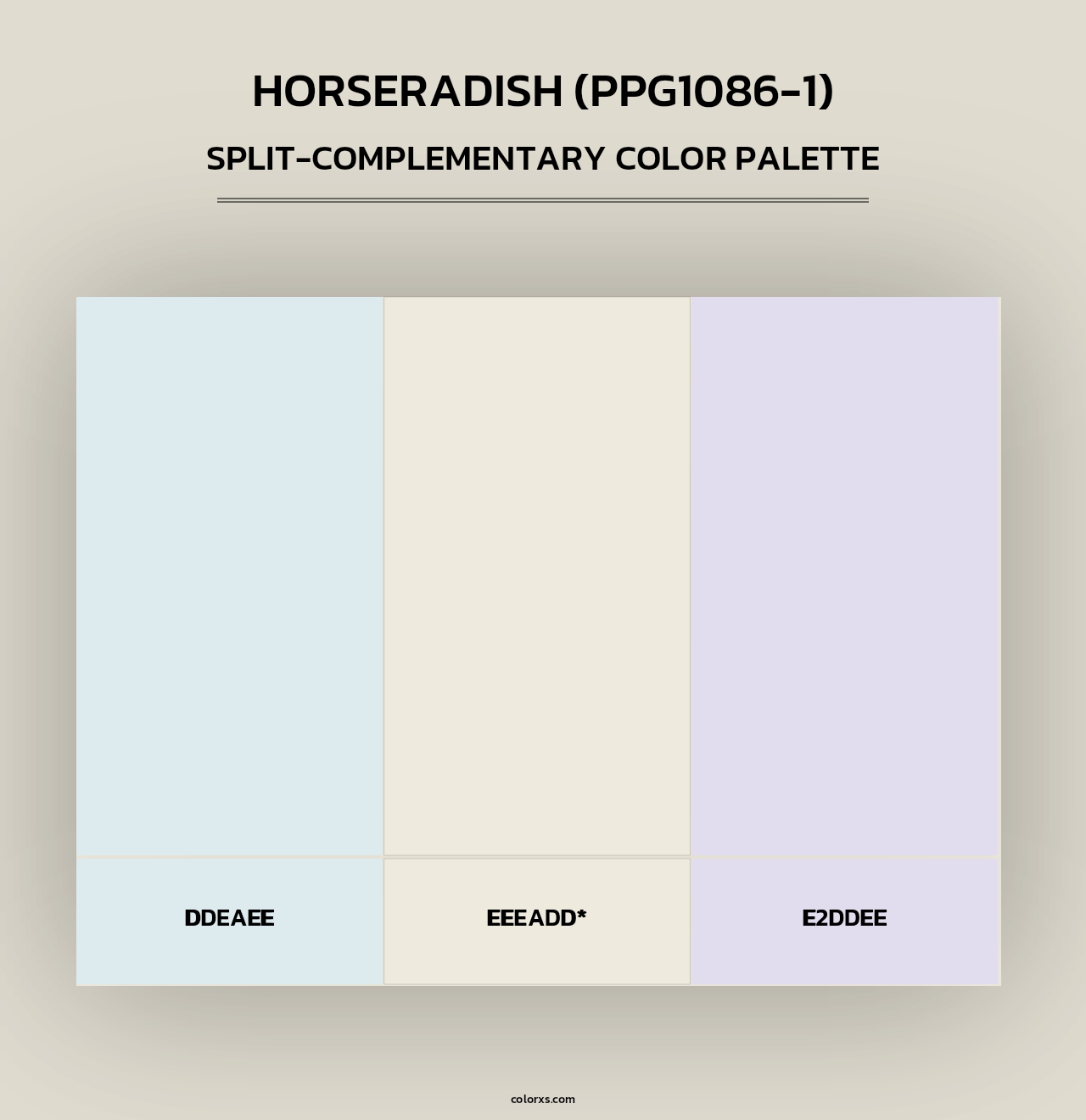 Horseradish (PPG1086-1) - Split-Complementary Color Palette