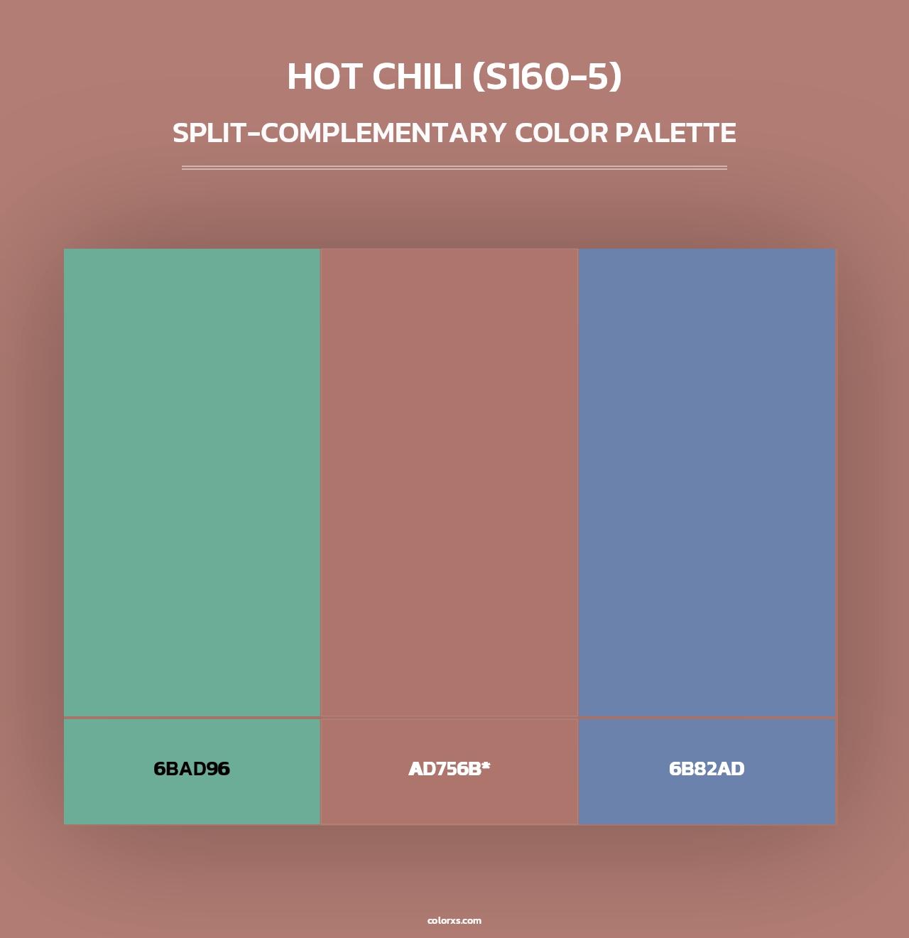 Hot Chili (S160-5) - Split-Complementary Color Palette