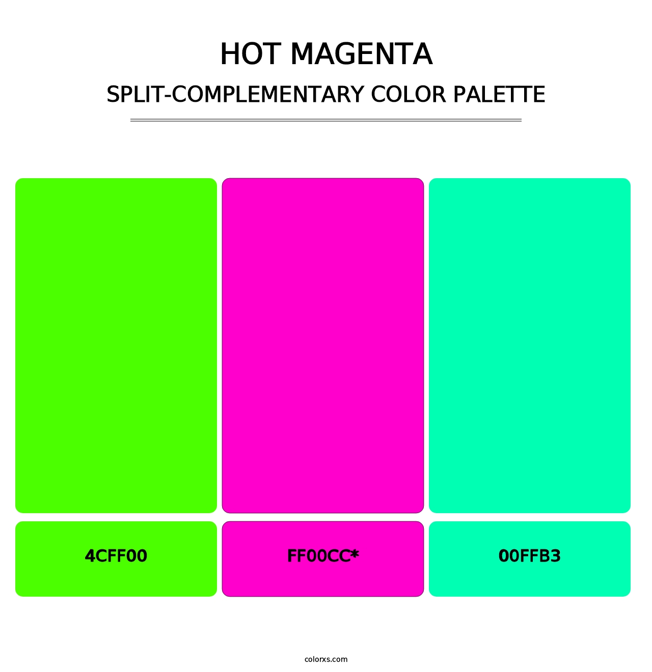 Hot Magenta - Split-Complementary Color Palette