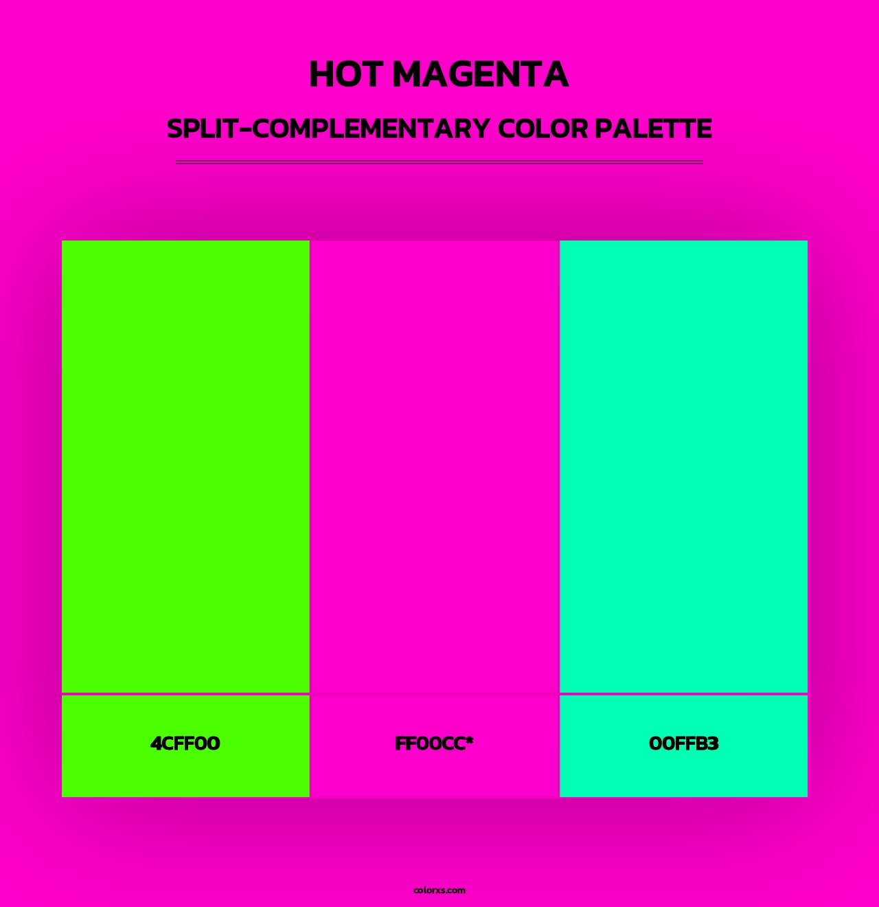 Hot Magenta - Split-Complementary Color Palette