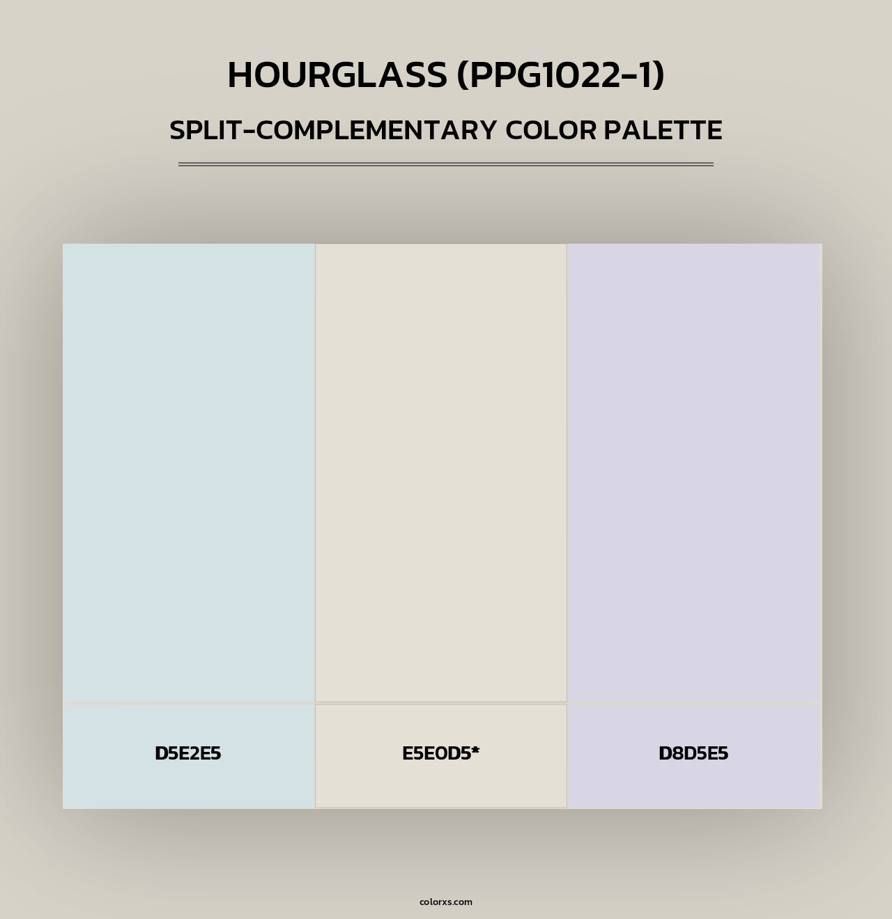 Hourglass (PPG1022-1) - Split-Complementary Color Palette