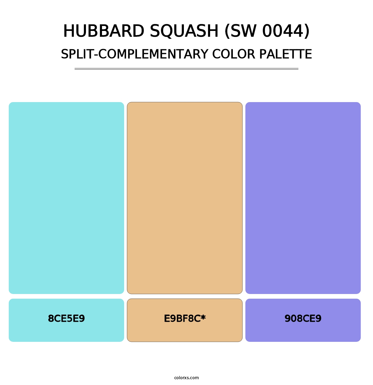 Hubbard Squash (SW 0044) - Split-Complementary Color Palette