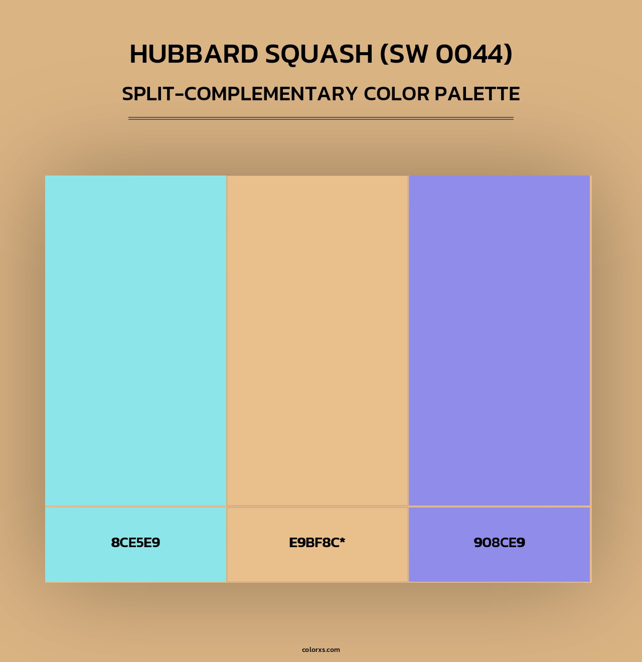 Hubbard Squash (SW 0044) - Split-Complementary Color Palette