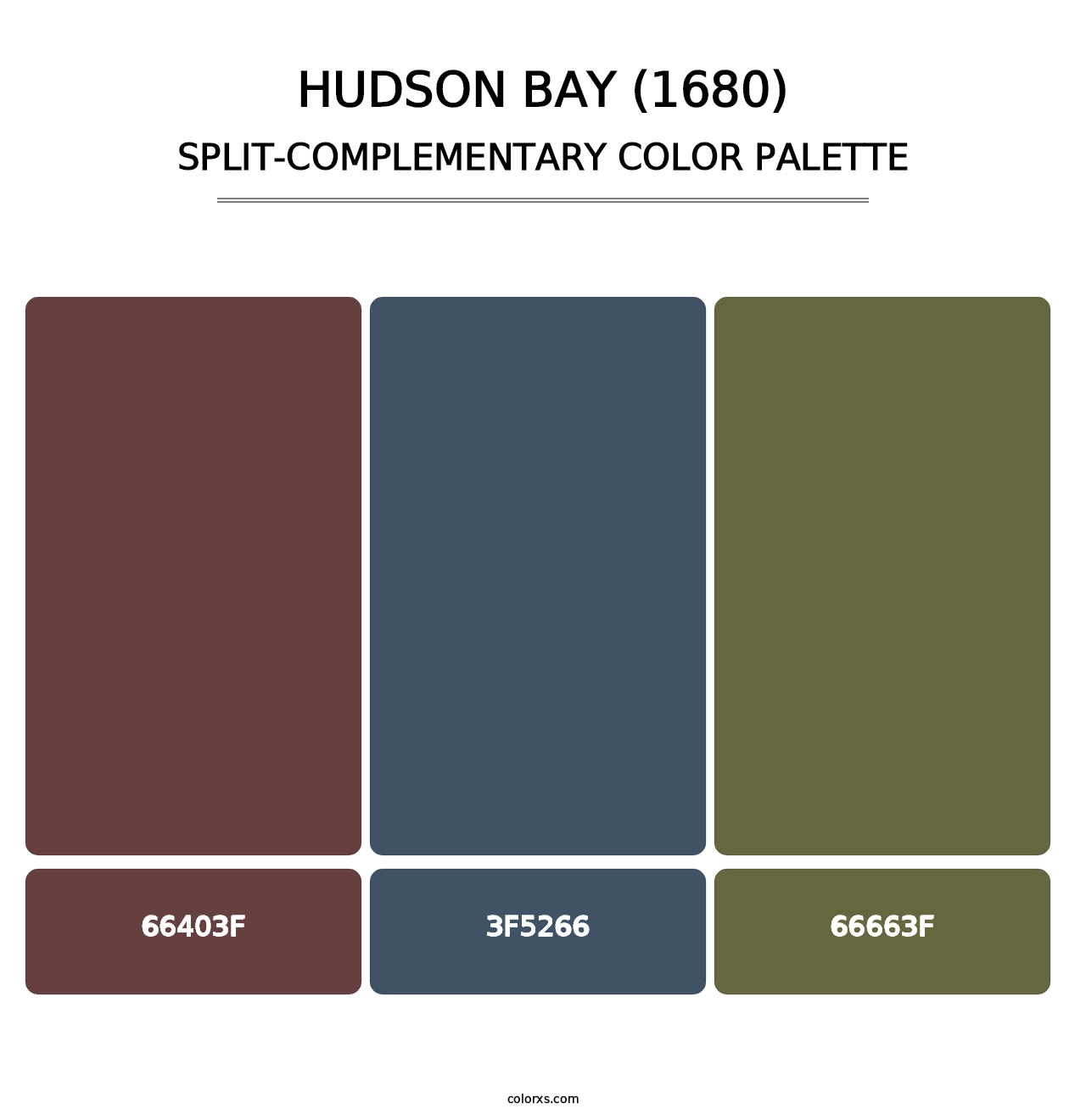 Hudson Bay (1680) - Split-Complementary Color Palette