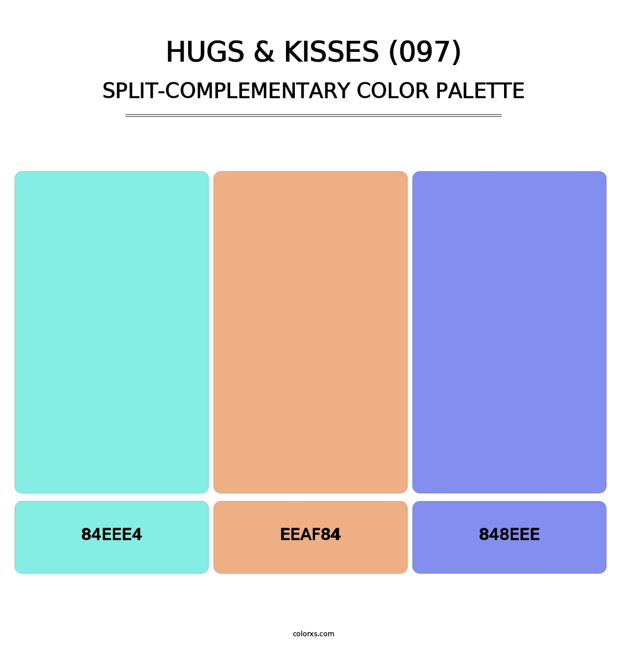 Hugs & Kisses (097) - Split-Complementary Color Palette
