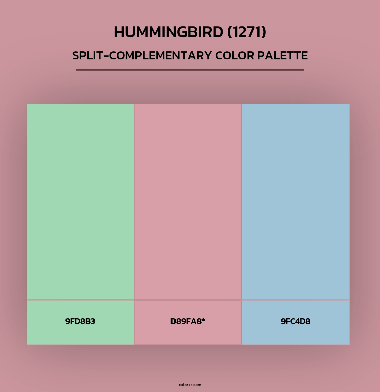 Hummingbird (1271) - Split-Complementary Color Palette