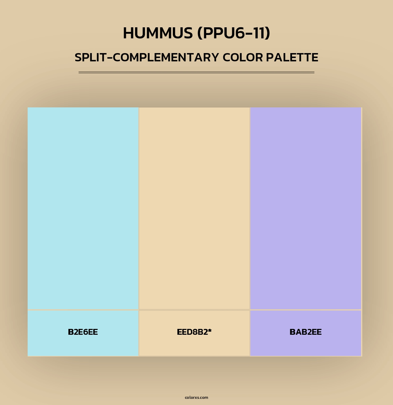 Hummus (PPU6-11) - Split-Complementary Color Palette