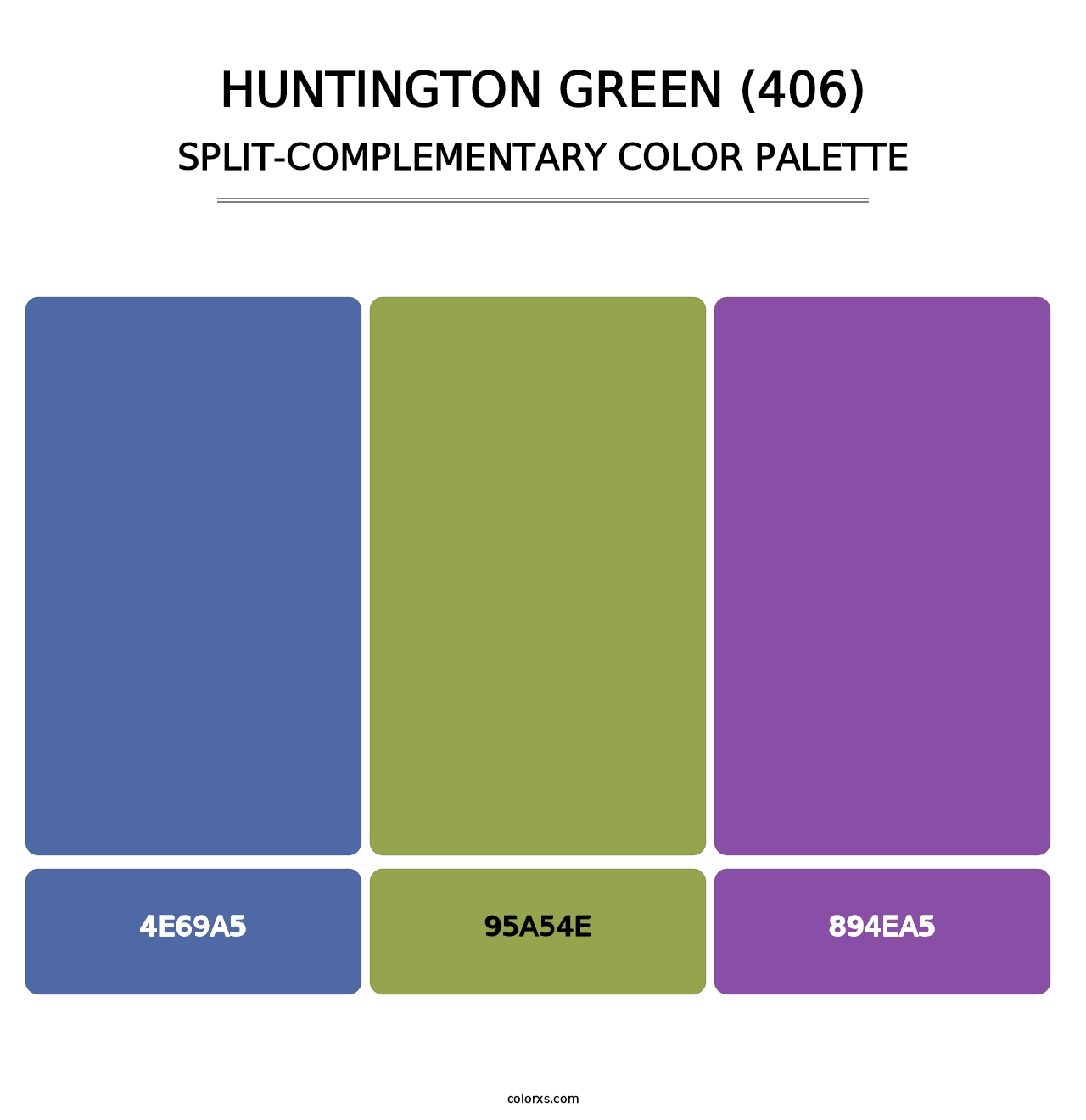 Huntington Green (406) - Split-Complementary Color Palette