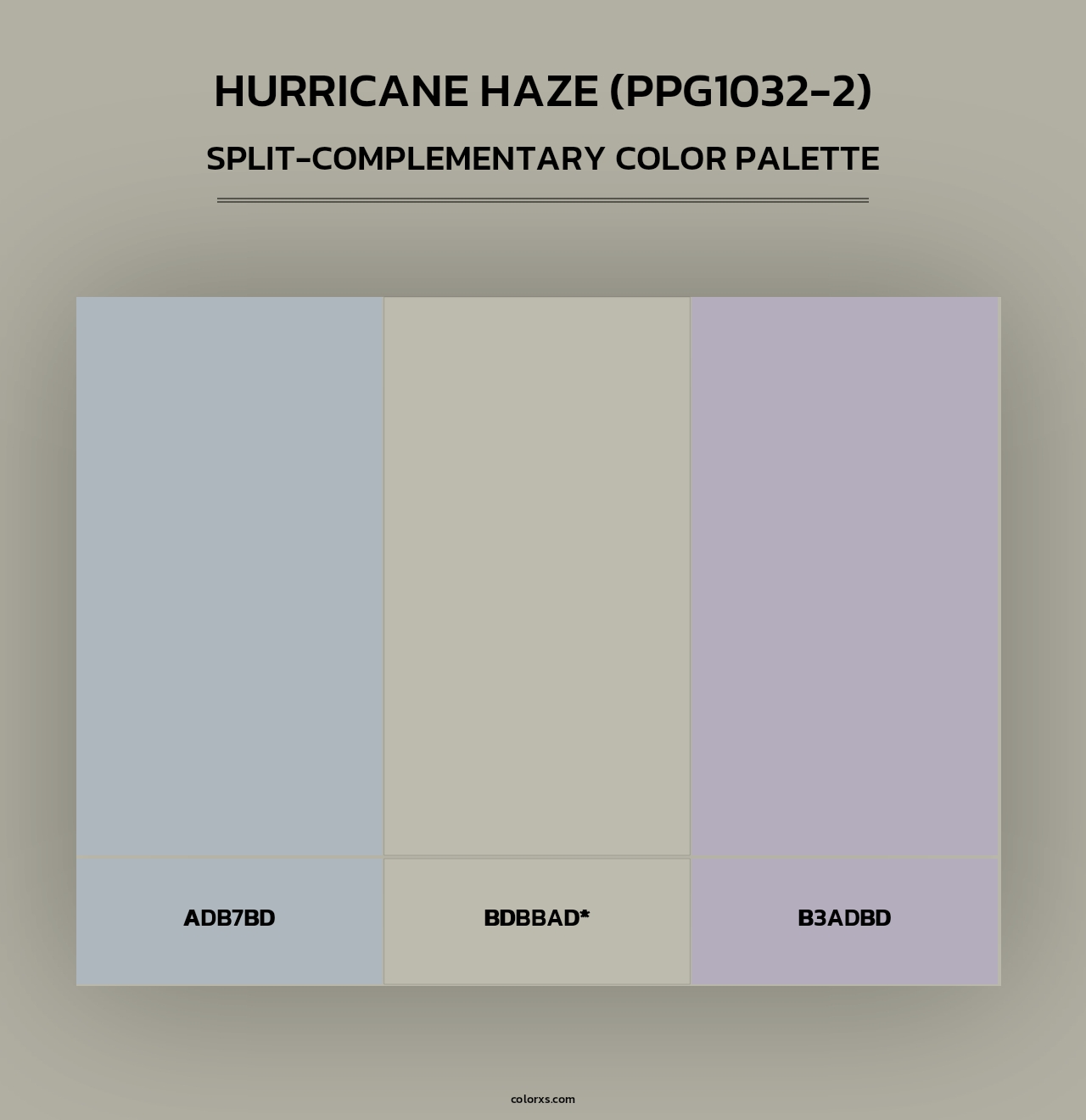 Hurricane Haze (PPG1032-2) - Split-Complementary Color Palette