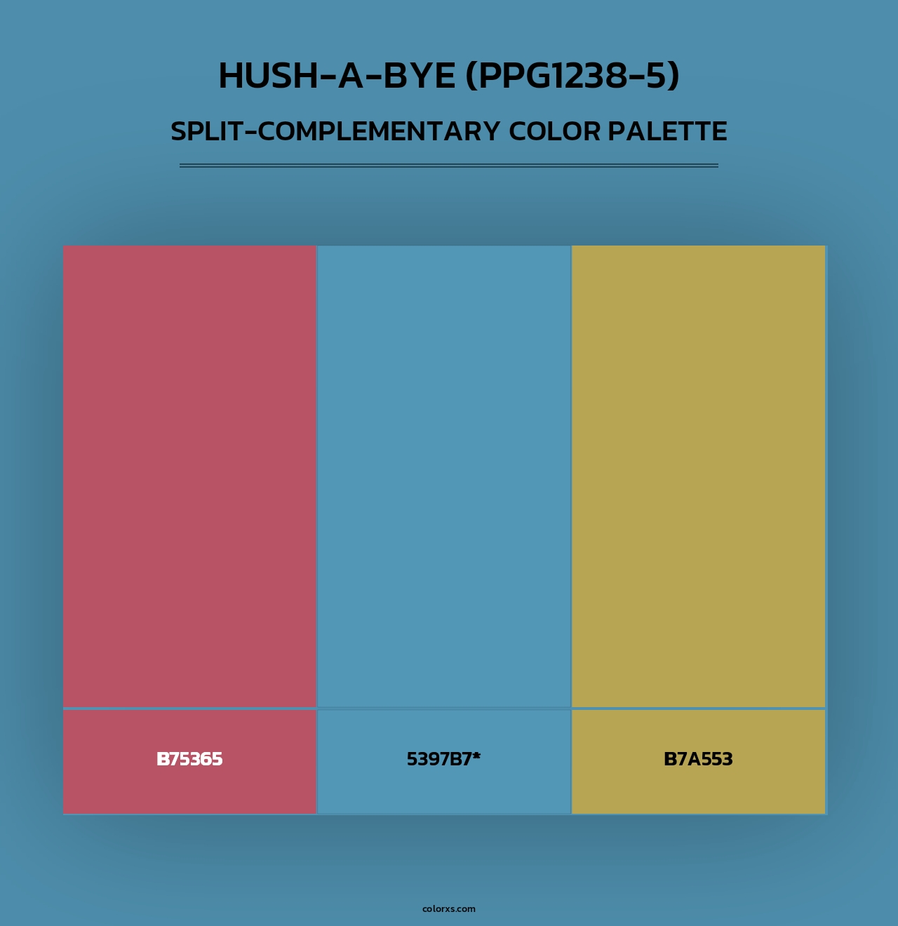 Hush-A-Bye (PPG1238-5) - Split-Complementary Color Palette