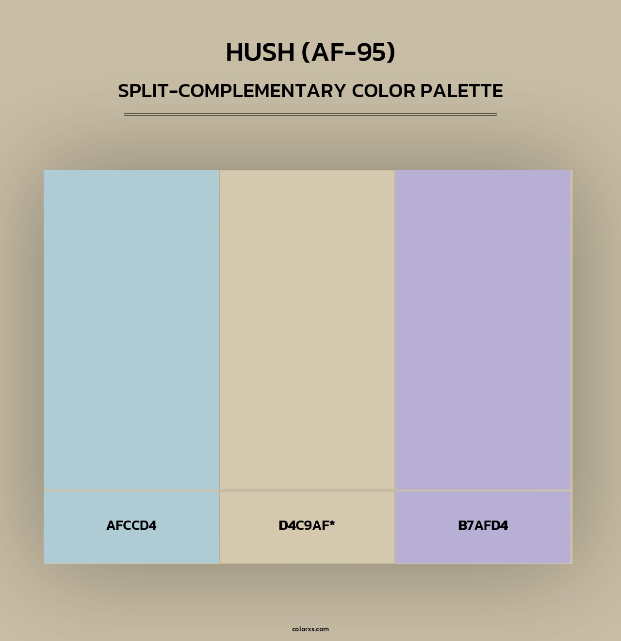 Hush (AF-95) - Split-Complementary Color Palette