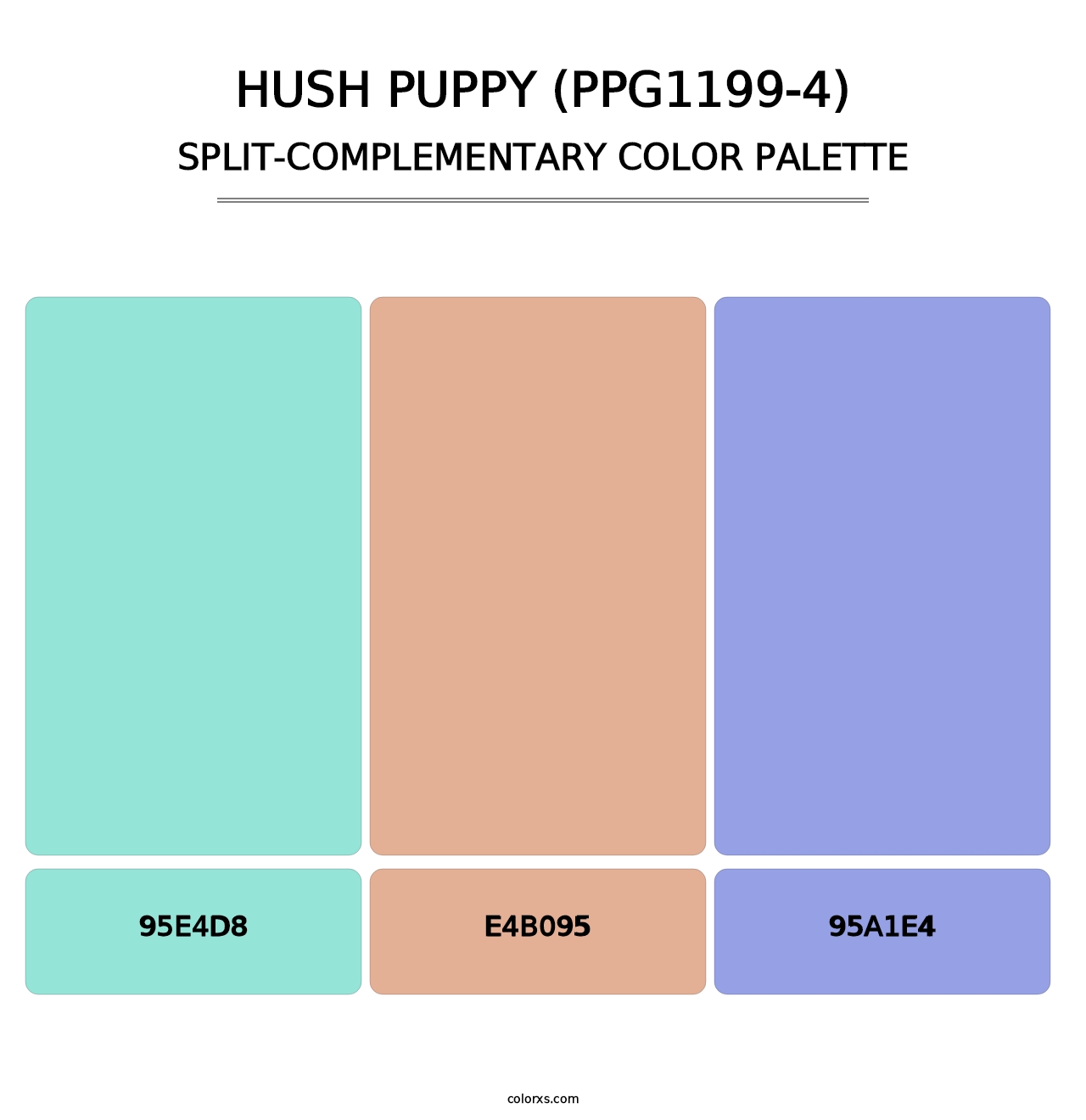 Hush Puppy (PPG1199-4) - Split-Complementary Color Palette