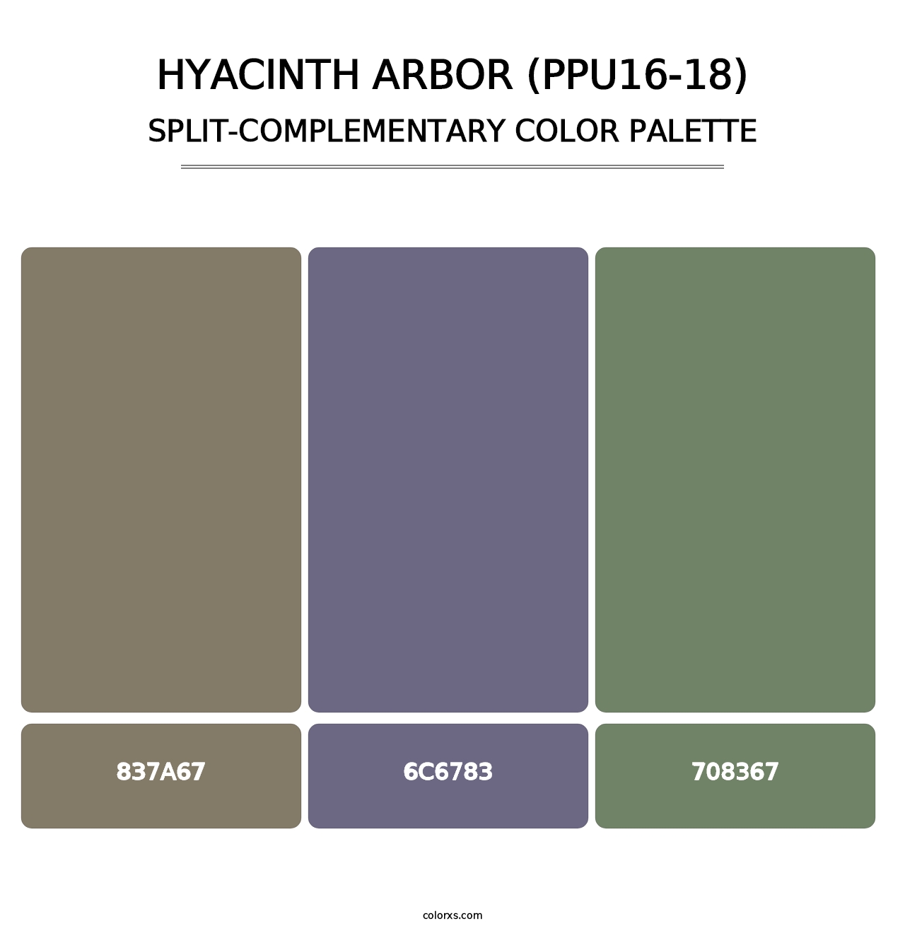 Hyacinth Arbor (PPU16-18) - Split-Complementary Color Palette