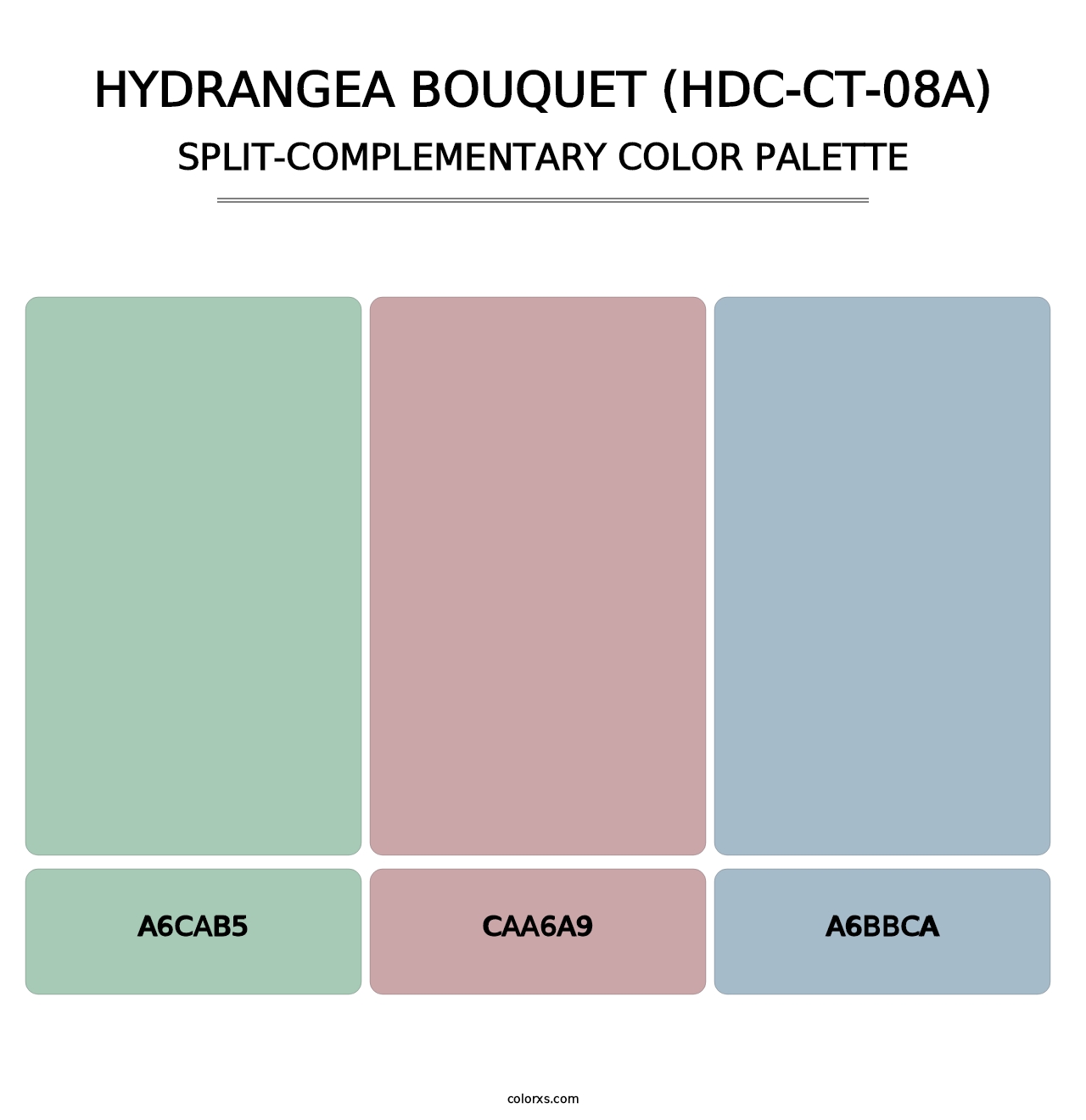 Hydrangea Bouquet (HDC-CT-08A) - Split-Complementary Color Palette