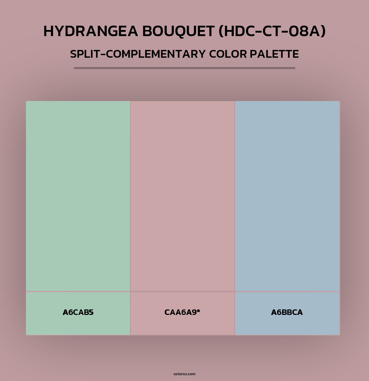 Hydrangea Bouquet (HDC-CT-08A) - Split-Complementary Color Palette