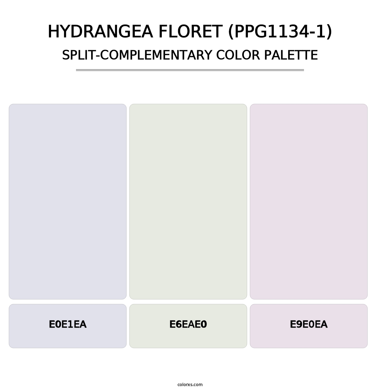 Hydrangea Floret (PPG1134-1) - Split-Complementary Color Palette