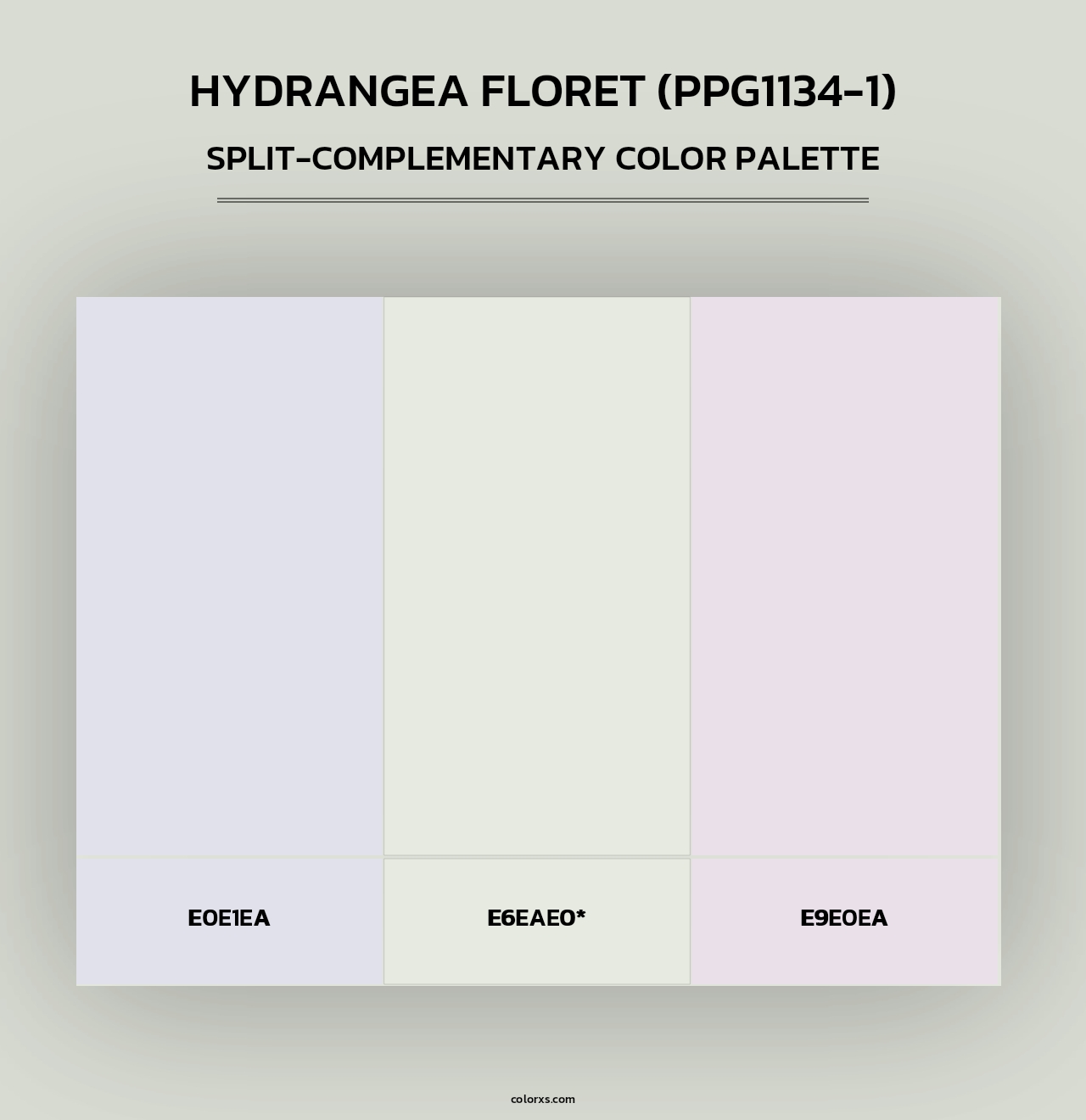 Hydrangea Floret (PPG1134-1) - Split-Complementary Color Palette