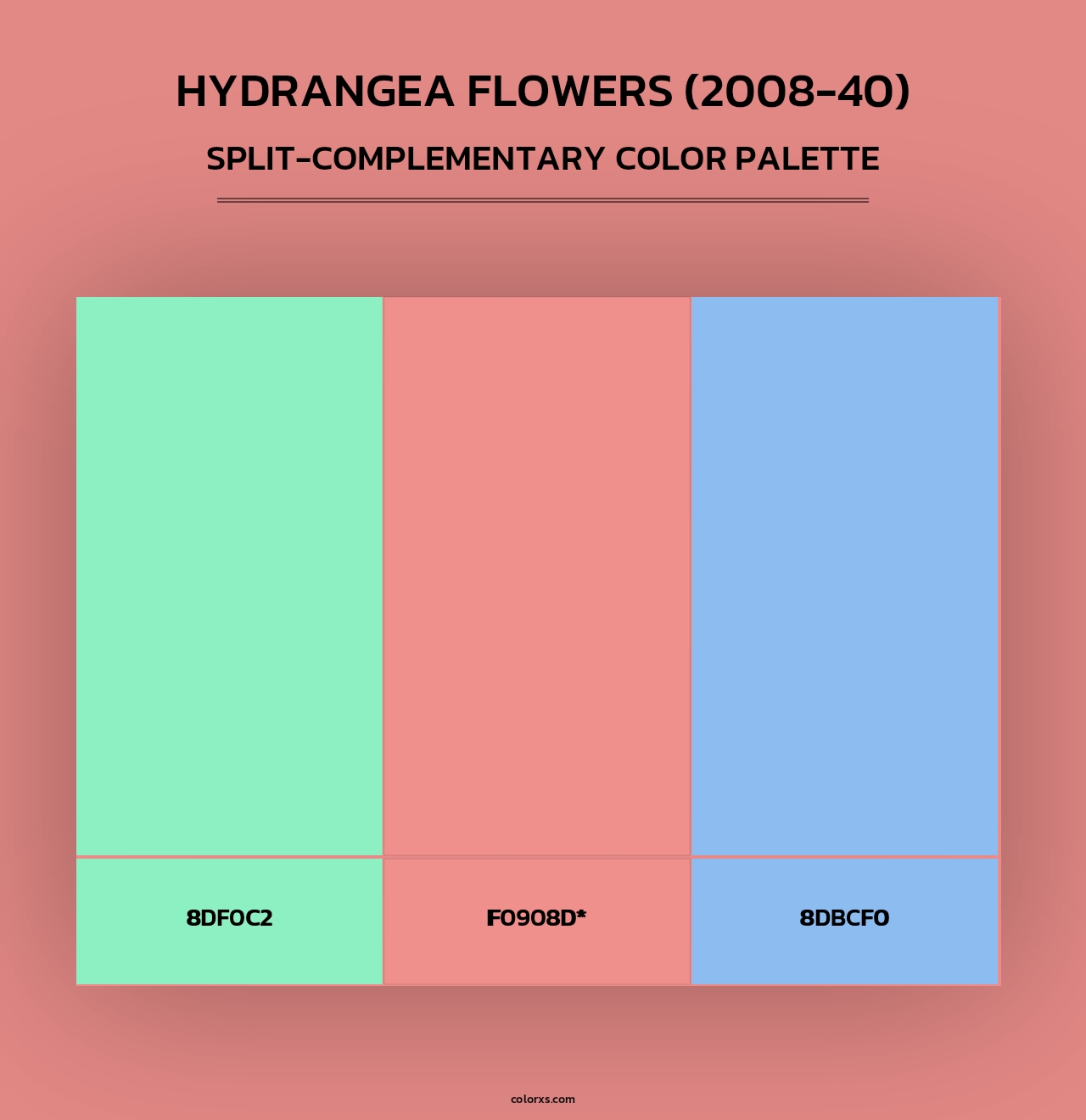 Hydrangea Flowers (2008-40) - Split-Complementary Color Palette