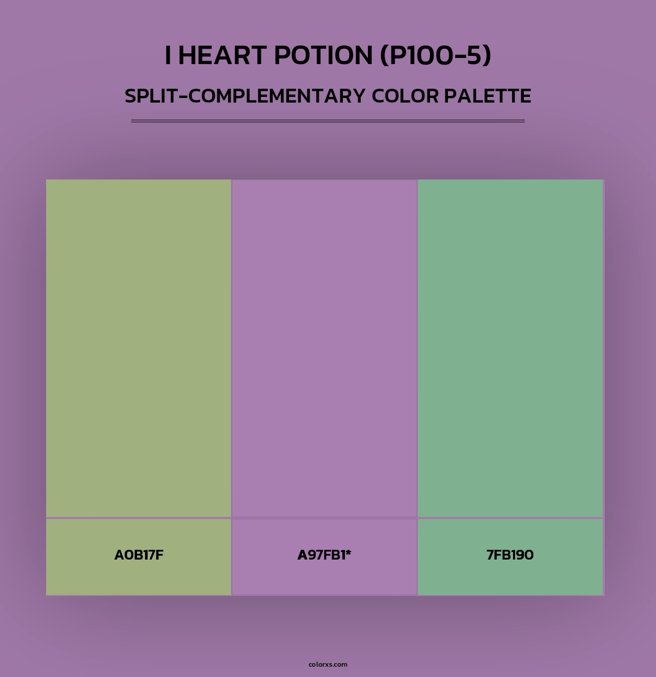 I Heart Potion (P100-5) - Split-Complementary Color Palette