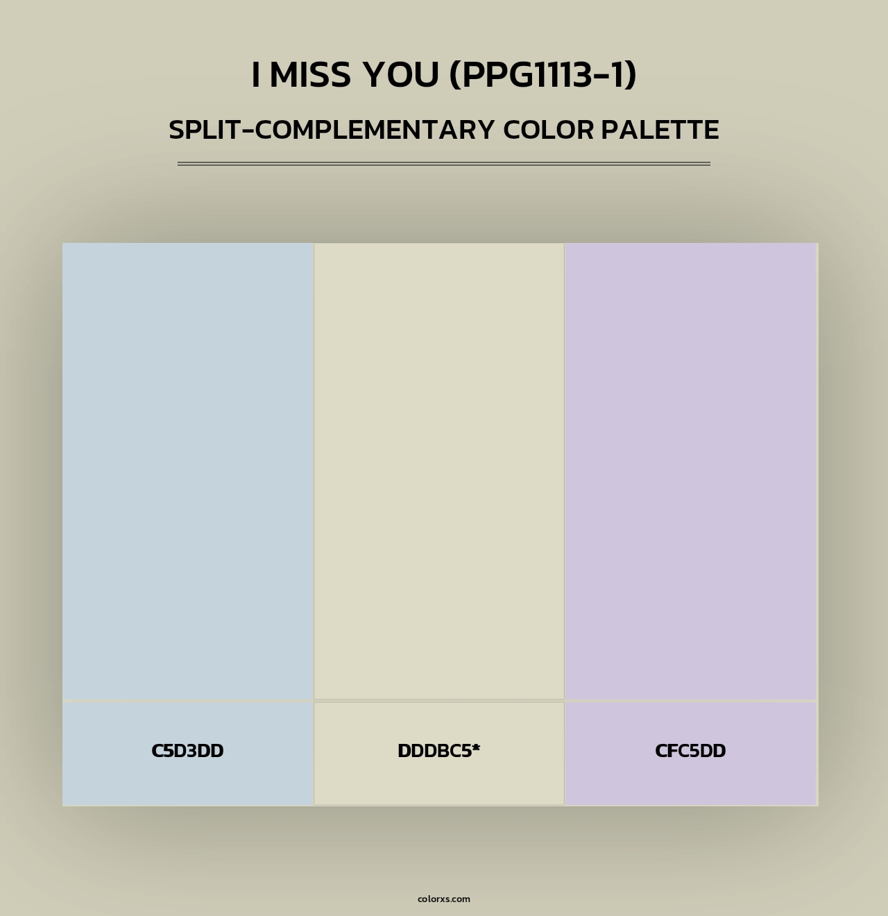 I Miss You (PPG1113-1) - Split-Complementary Color Palette
