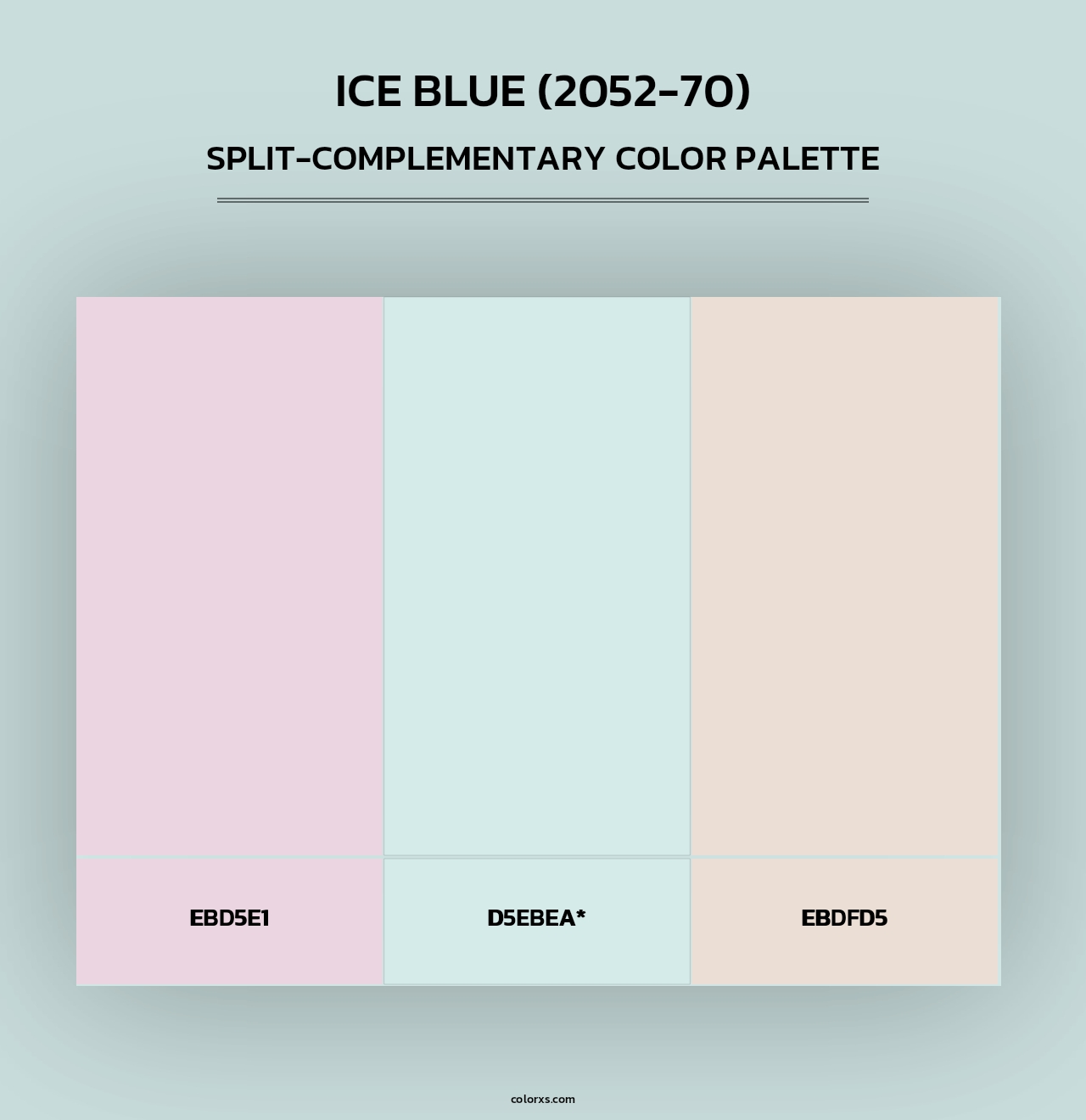 Ice Blue (2052-70) - Split-Complementary Color Palette