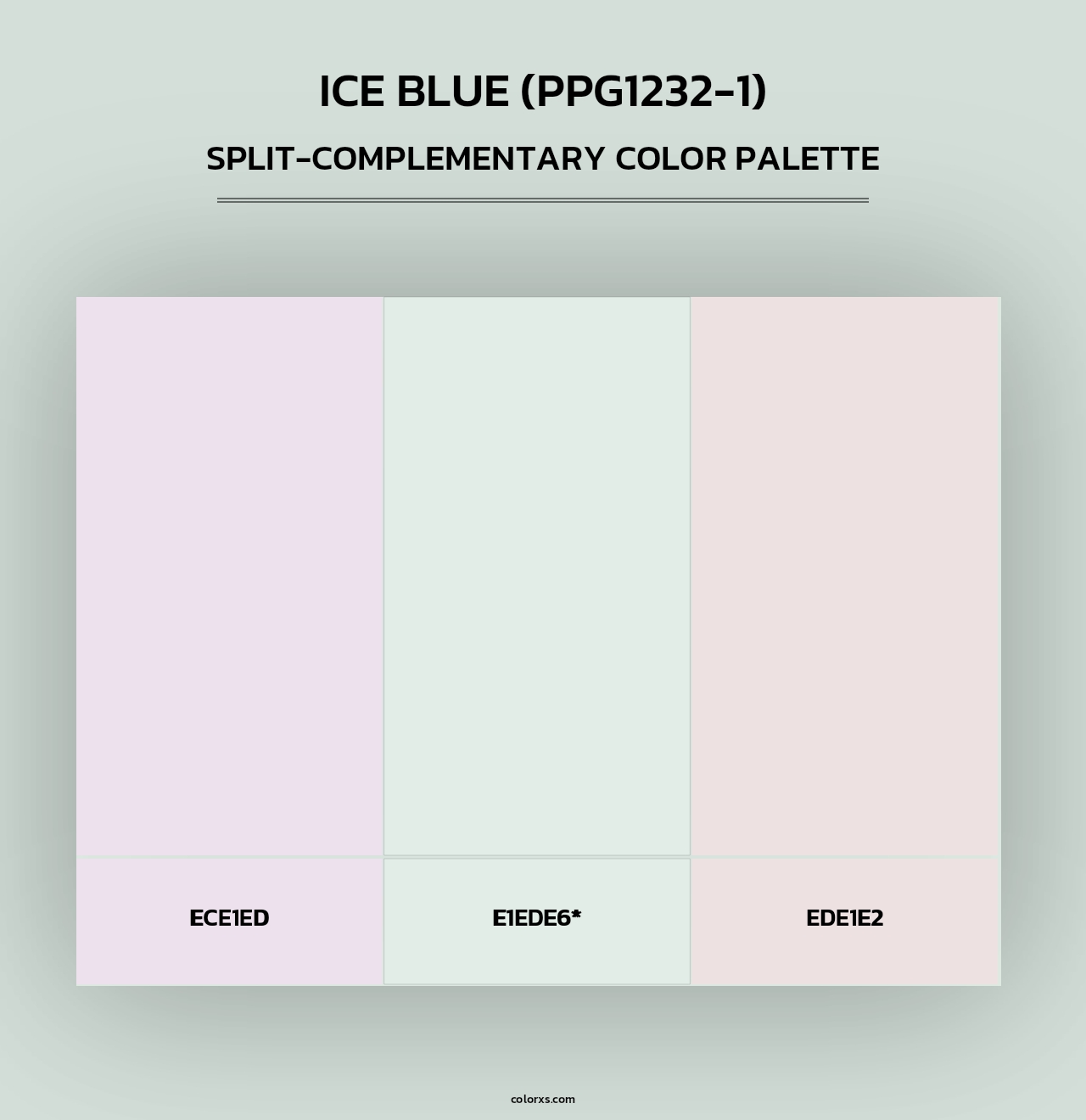 Ice Blue (PPG1232-1) - Split-Complementary Color Palette
