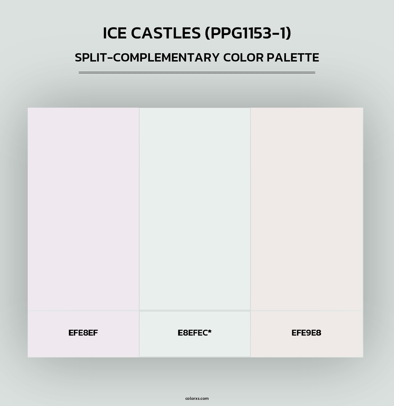 Ice Castles (PPG1153-1) - Split-Complementary Color Palette