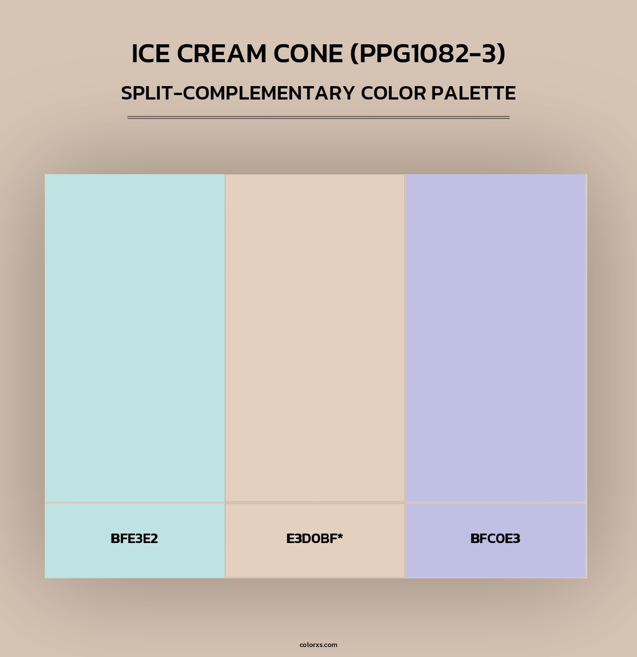 Ice Cream Cone (PPG1082-3) - Split-Complementary Color Palette