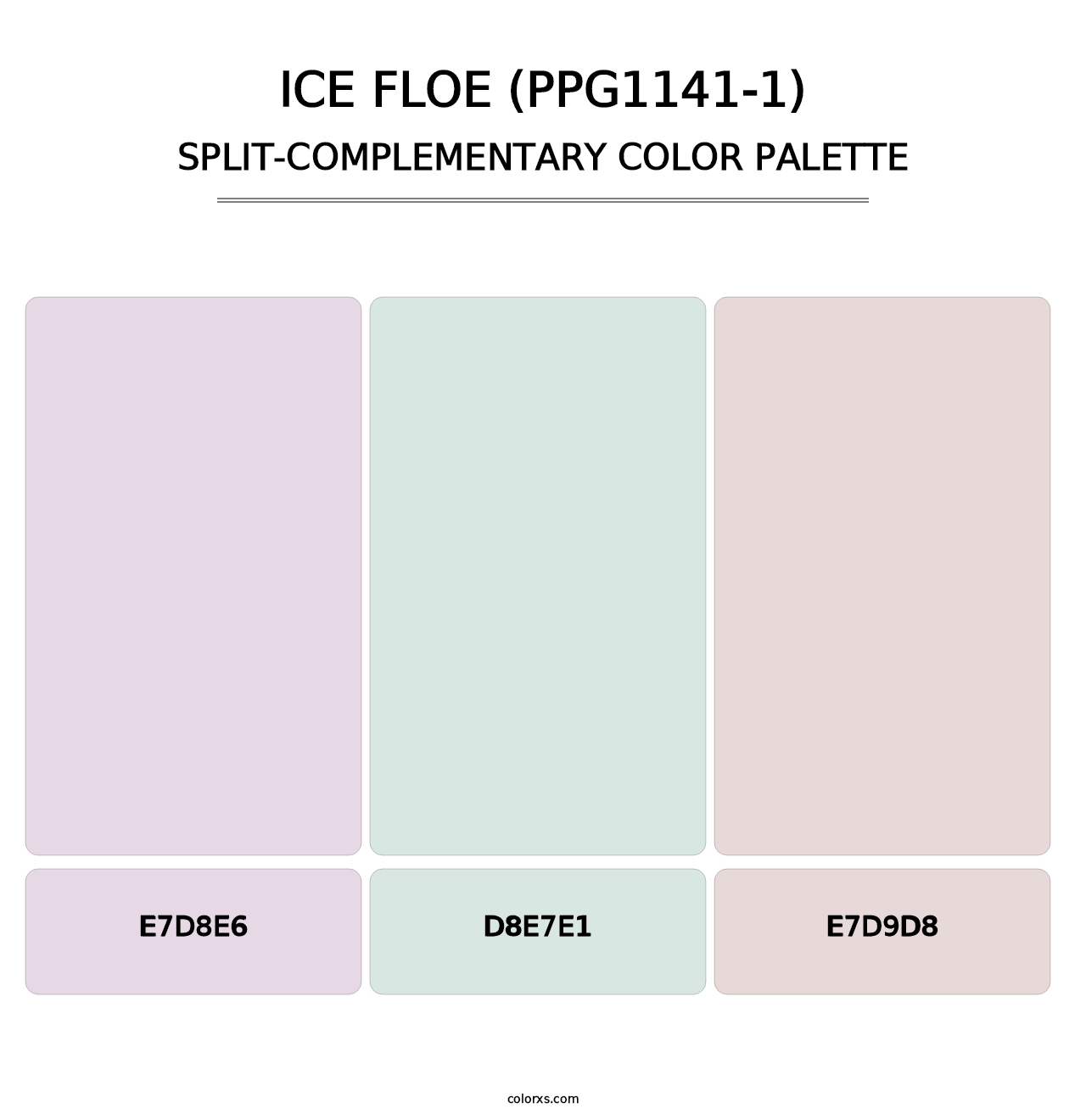 Ice Floe (PPG1141-1) - Split-Complementary Color Palette