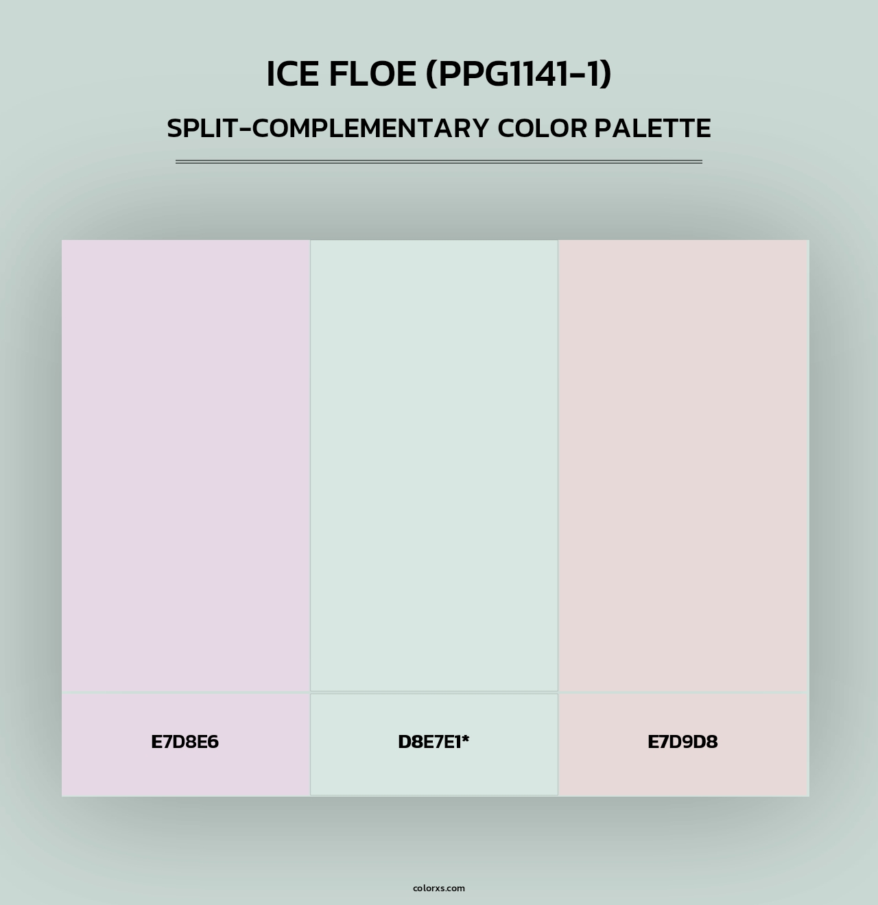 Ice Floe (PPG1141-1) - Split-Complementary Color Palette