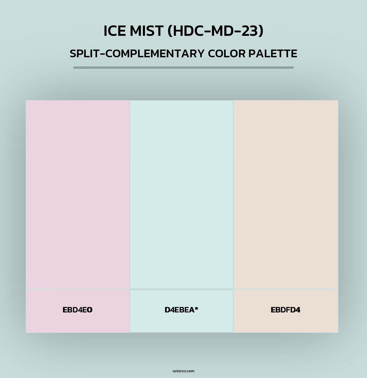 Ice Mist (HDC-MD-23) - Split-Complementary Color Palette