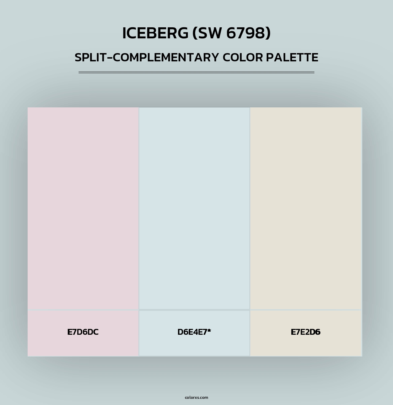 Iceberg (SW 6798) - Split-Complementary Color Palette