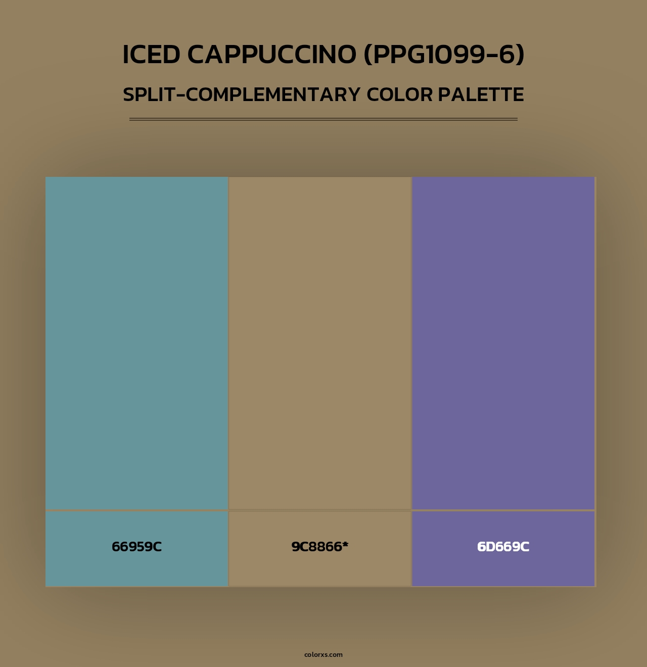 Iced Cappuccino (PPG1099-6) - Split-Complementary Color Palette