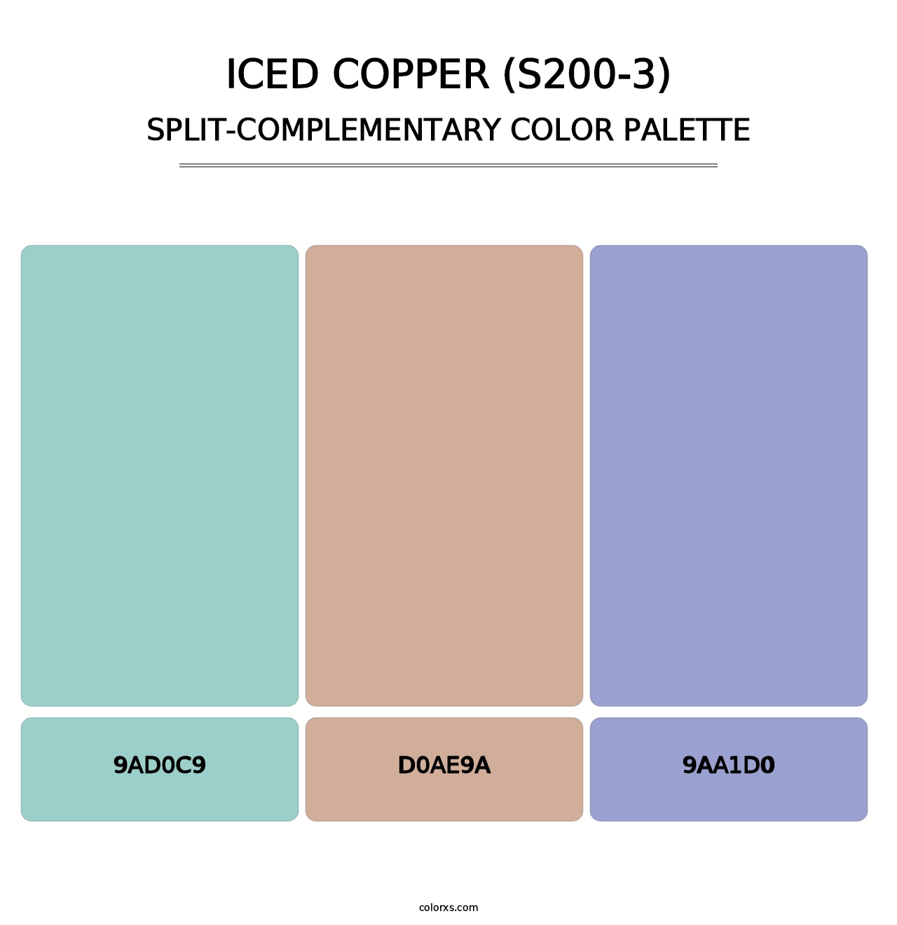 Iced Copper (S200-3) - Split-Complementary Color Palette