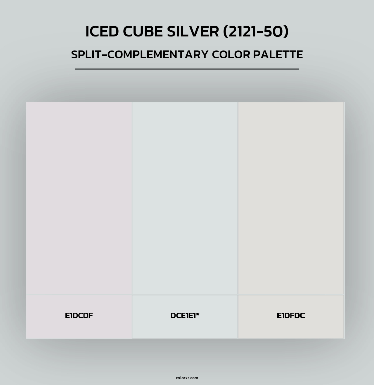 Iced Cube Silver (2121-50) - Split-Complementary Color Palette