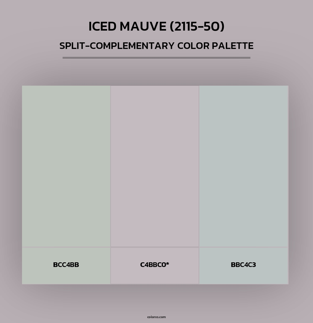 Iced Mauve (2115-50) - Split-Complementary Color Palette