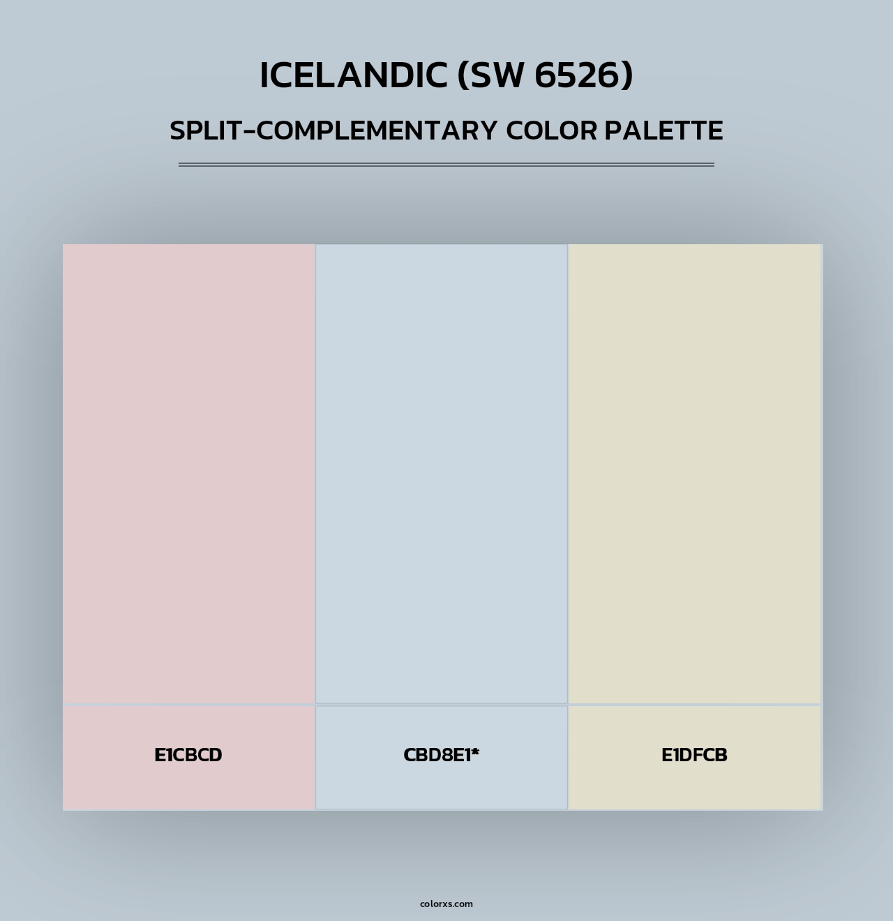 Icelandic (SW 6526) - Split-Complementary Color Palette