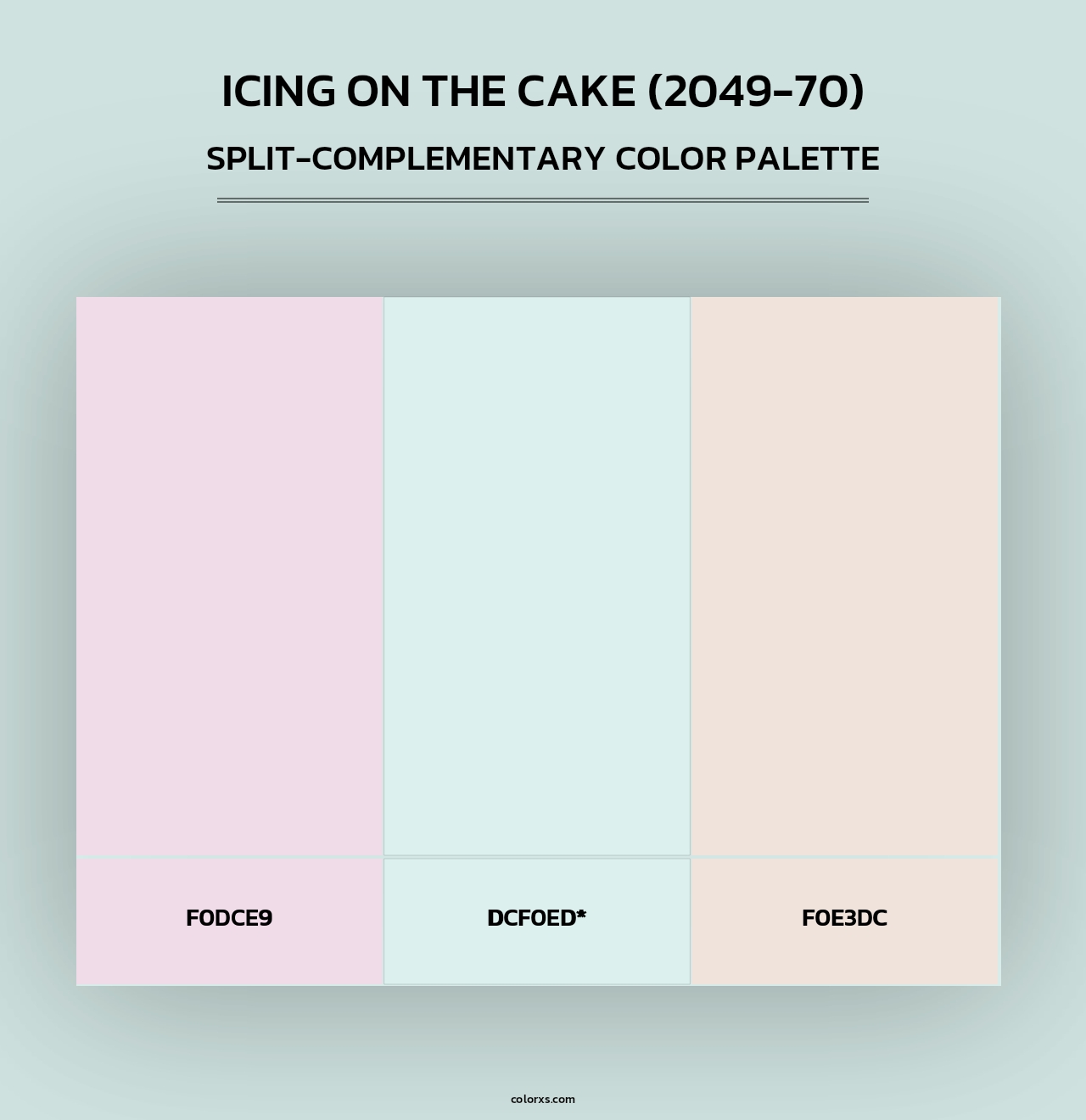 Icing on the Cake (2049-70) - Split-Complementary Color Palette