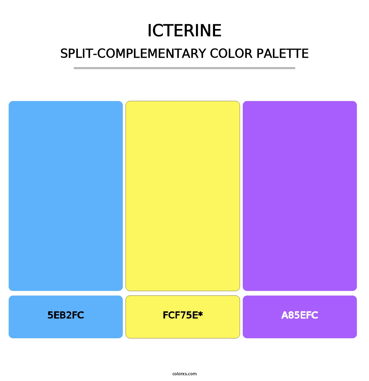 Icterine - Split-Complementary Color Palette