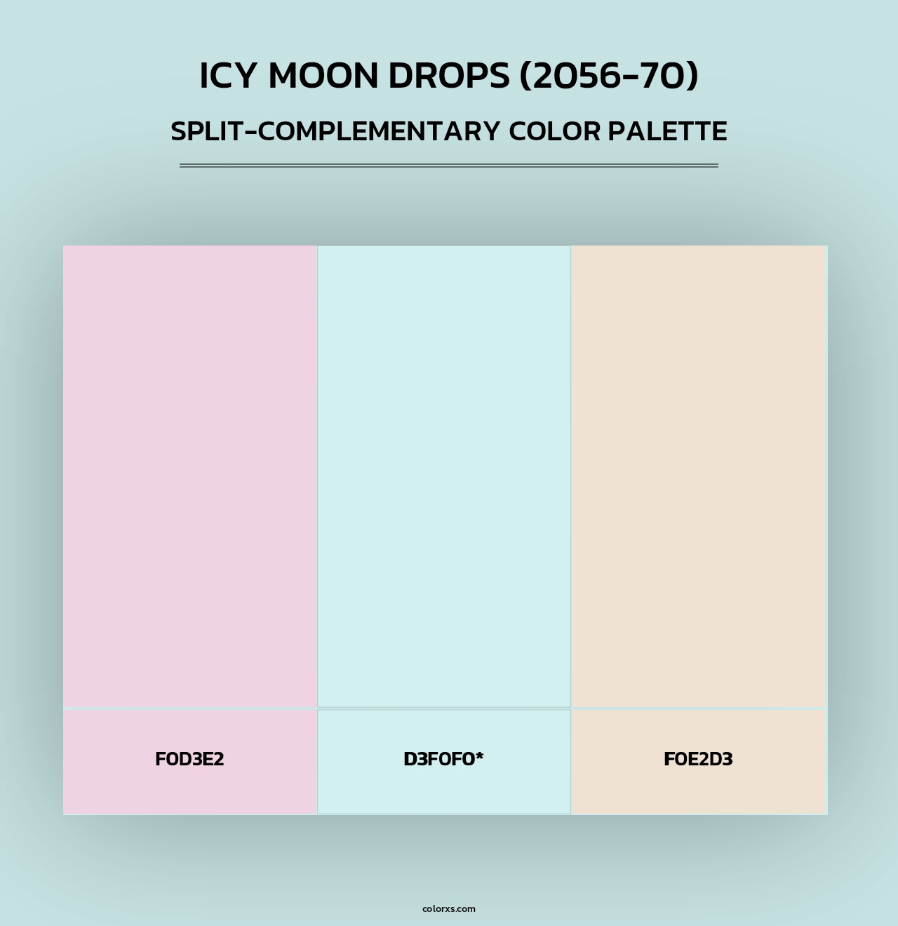 Icy Moon Drops (2056-70) - Split-Complementary Color Palette