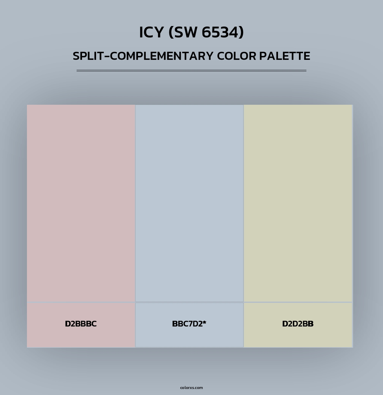 Icy (SW 6534) - Split-Complementary Color Palette