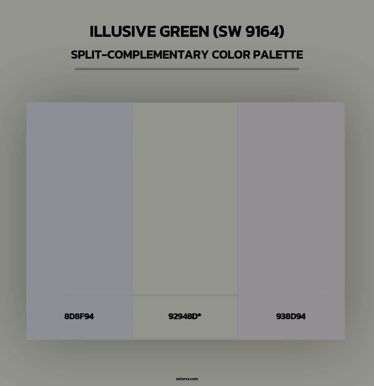 Illusive Green (SW 9164) - Split-Complementary Color Palette
