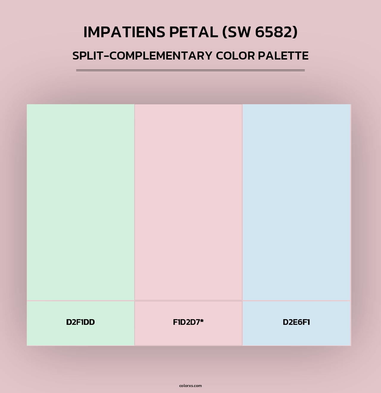 Impatiens Petal (SW 6582) - Split-Complementary Color Palette